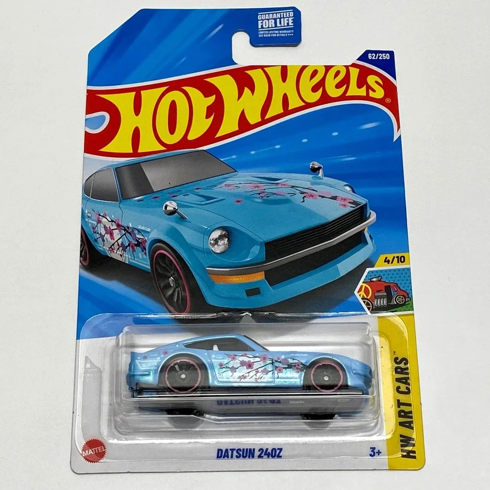 Hot Wheels Datsun 240Z Light Blue Cherry Blossom 62/250 HW Art Cars 4/10 JJB80
